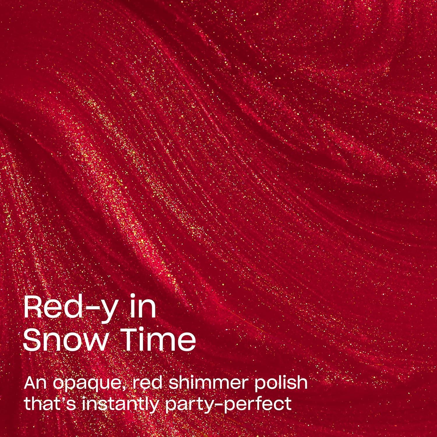 imageOPI RapiDry Quick Dry Nail Polish Colors  Opaque Crme ampamp Shimmer Winter Shades  Smudge Proof and Fast Drying in 60 Seconds  Vegan Formula  Snow Time to Waste  Holiday 2025Redy in Snow Time  Opaque Bright Warm Red Shimmer