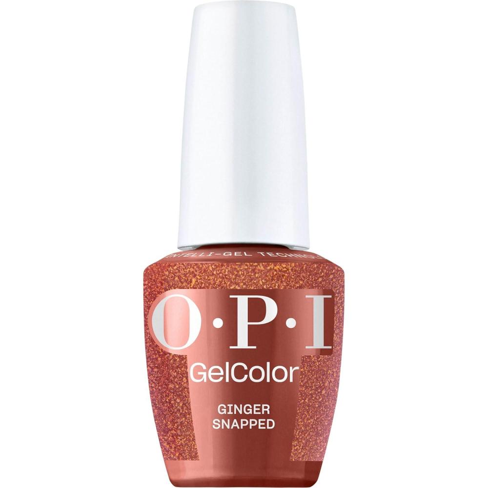 imageOPI GelColor  SemiSheer Opaque ampamp Shimmer Winter Shades  Long Lasting UV Cure Gel Nail Polish with High Shine  Vegan ampamp HEMA Free  Good Enough to Treat Collection  Holiday 2025Ginger Snapped  Opaque Dark Warm Copper Brown Shimmer