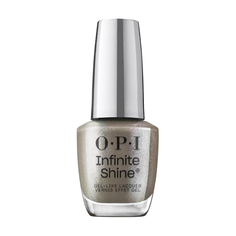 imageOPI Infinite Shine GelLike Lacquer  Opaque Crme Shimmer and Sheer Long Lasting Wear Vegan Nail Polish Shades  Whats Your Manitude  Fall 2025Belly Button Bling  SemiSheer Dark Soft Grey Silver Shimmer