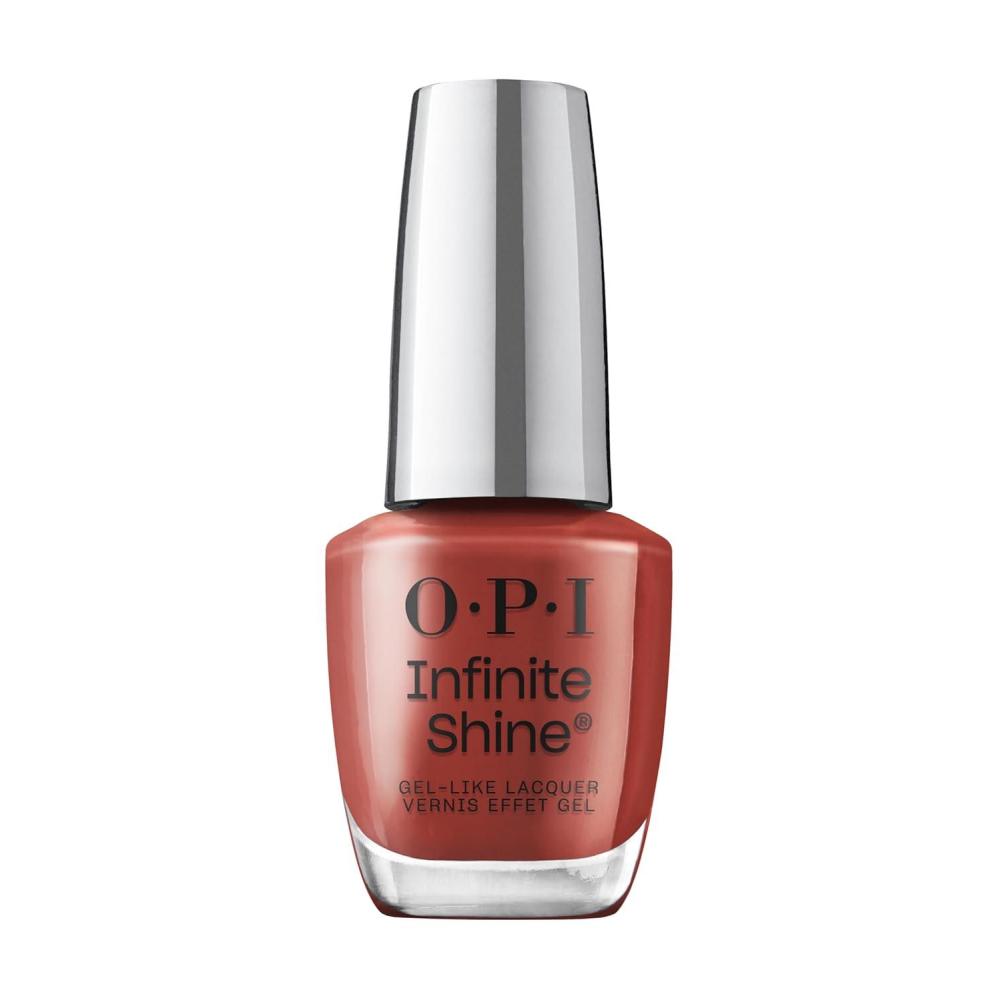 imageOPI Infinite Shine GelLike Lacquer  Opaque Crme Shimmer and Sheer Long Lasting Wear Vegan Nail Polish Shades  Whats Your Manitude  Fall 2025Nail Prep Rally  Opaque Dark Warm Red Brown
