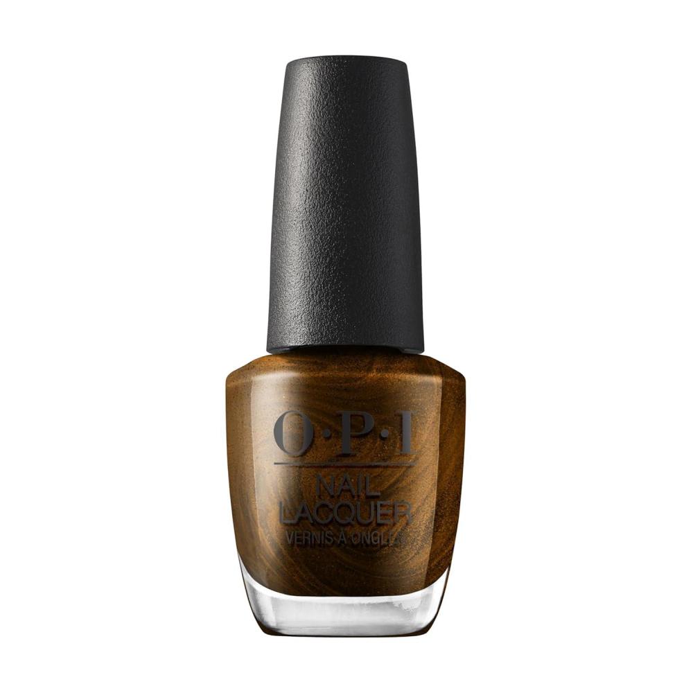 imageOPI Nail Lacquer Nail Polish  Opaque Crme and Sheer Nail Polish Shades  Fast Drying Streak Free and Chip Resistant Wear  Whats Your Manitude  Fall 2025Band Tease  SemiSheer Dark Gold Brown Metallic