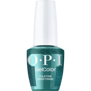 imageOPI GelColor  SemiSheer Opaque ampamp Shimmer Winter Shades  Long Lasting UV Cure Gel Nail Polish with High Shine  Vegan ampamp HEMA Free  Good Enough to Treat Collection  Holiday 2025Yuletide Sweetings  SemiSheer Cool Dark Green with Blue Shimmer
