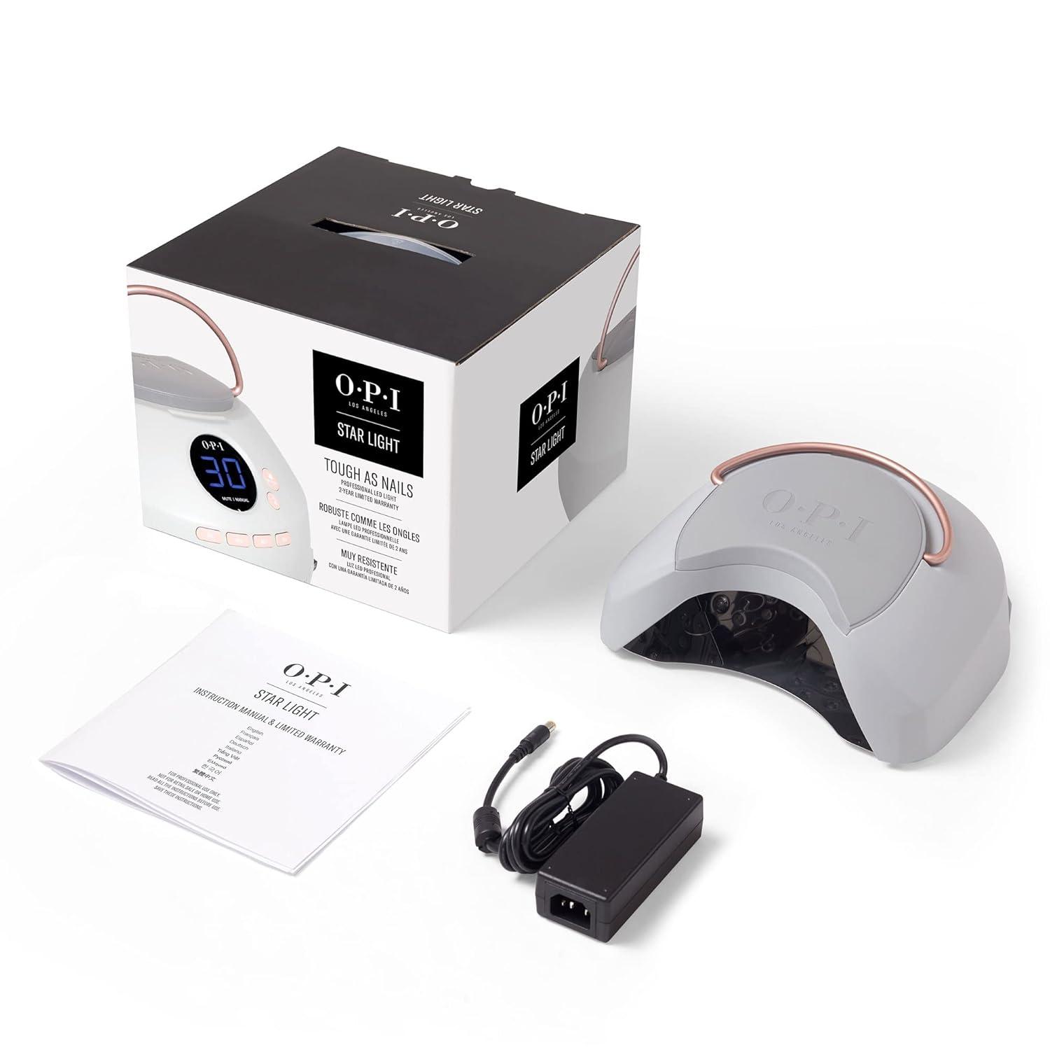 imageOPI Star Light Gel Lamp 30  Premium LED Lamp for Gel Nails  Drop Resistant  Uniform Curing  With Hand Plate ampamp Adaptor CordGel Lamp with Hand Plate  Adaptor