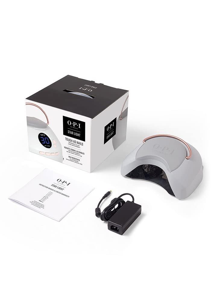 imageOPI Star Light Gel Lamp 30  Premium LED Lamp for Gel Nails  Drop Resistant  Uniform Curing  With Hand Plate ampamp Adaptor CordReplacement Adaptor