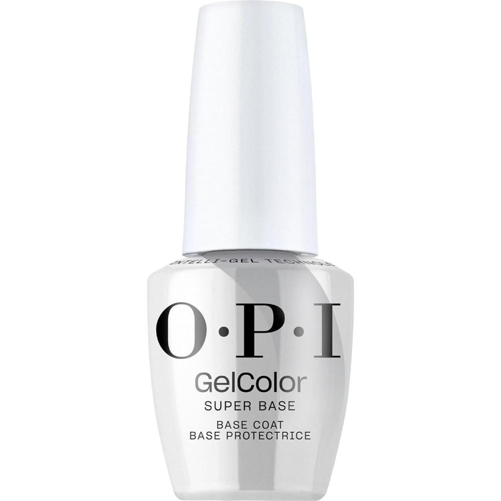imageOPI GelColor Base ampamp Top Coats  Strong Adhesion High Shine ampamp Matte Finish for LED Cure Gel Nail Polish  Protects Color ampamp Nail Art  Prevents Discoloration or Chipping  Vegan ampamp HEMA Free  05 Fl OzSuper Base Base Coat