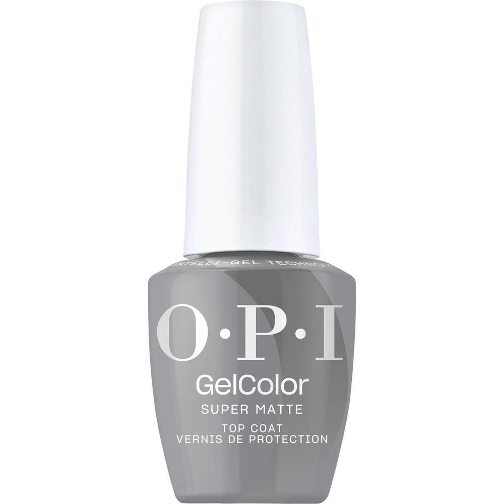 imageOPI GelColor Base ampamp Top Coats  Strong Adhesion High Shine ampamp Matte Finish for LED Cure Gel Nail Polish  Protects Color ampamp Nail Art  Prevents Discoloration or Chipping  Vegan ampamp HEMA Free  05 Fl OzSuper Matte Top Coat