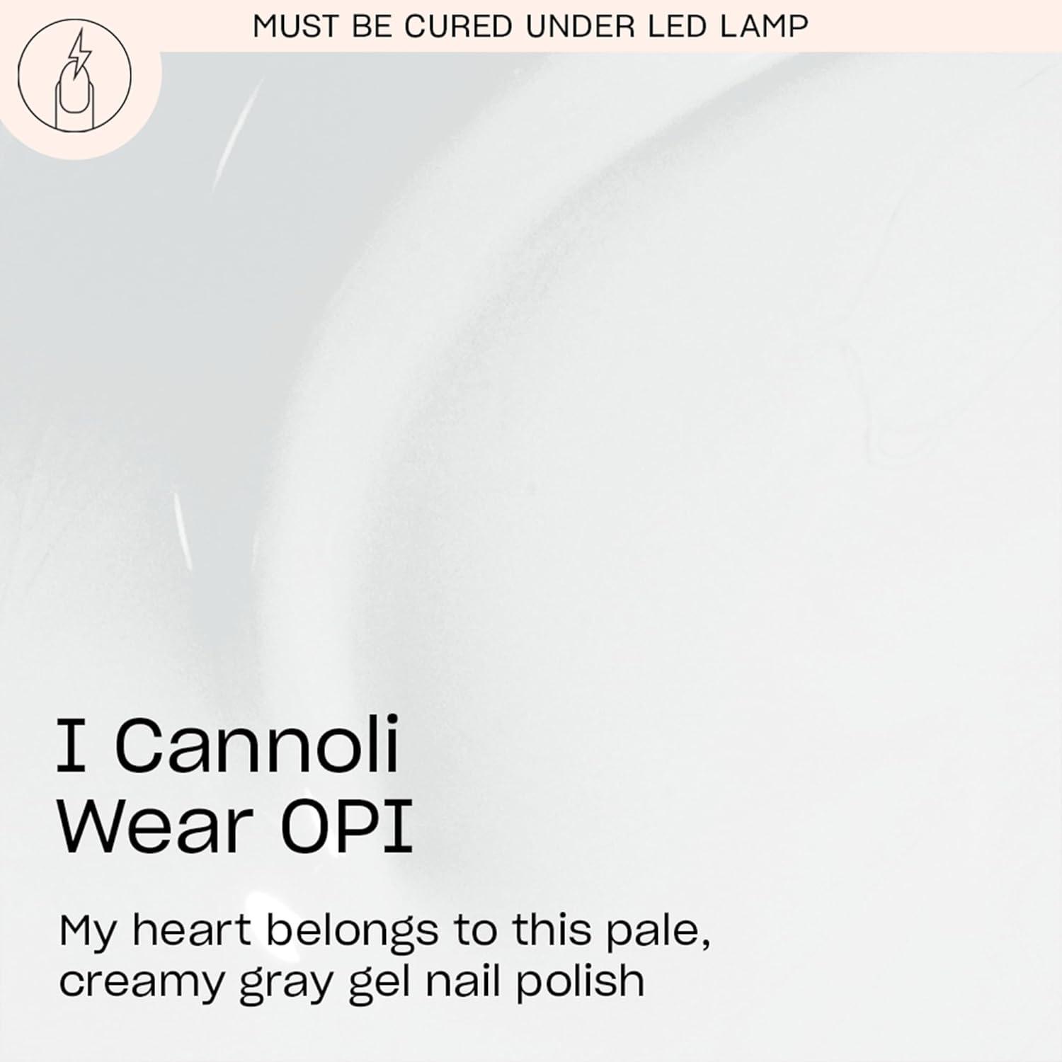 imageOPI GelColor LED Cure Gel Nail Polish  White Gray ampamp Black Shades  SalonQuality Shine LongLasting Wear  Easily Soak Off Removal  Vegan ampamp HEMA Free  05 Fl OzI Cannoli Wear OPI  Opaque Soft Gray