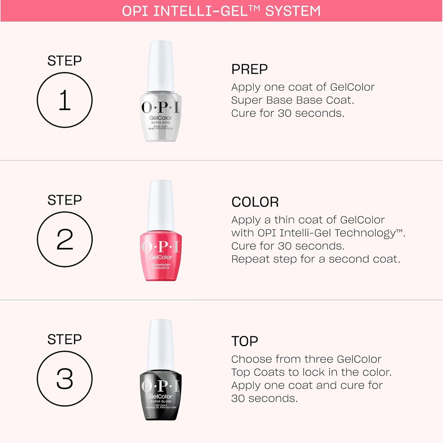 imageOPI GelColor LED Cure Gel Nail Polish  White Gray ampamp Black Shades  SalonQuality Shine LongLasting Wear  Easily Soak Off Removal  Vegan ampamp HEMA Free  05 Fl OzCase of Glamnesia  Sheer Pastel Silver Shimmer