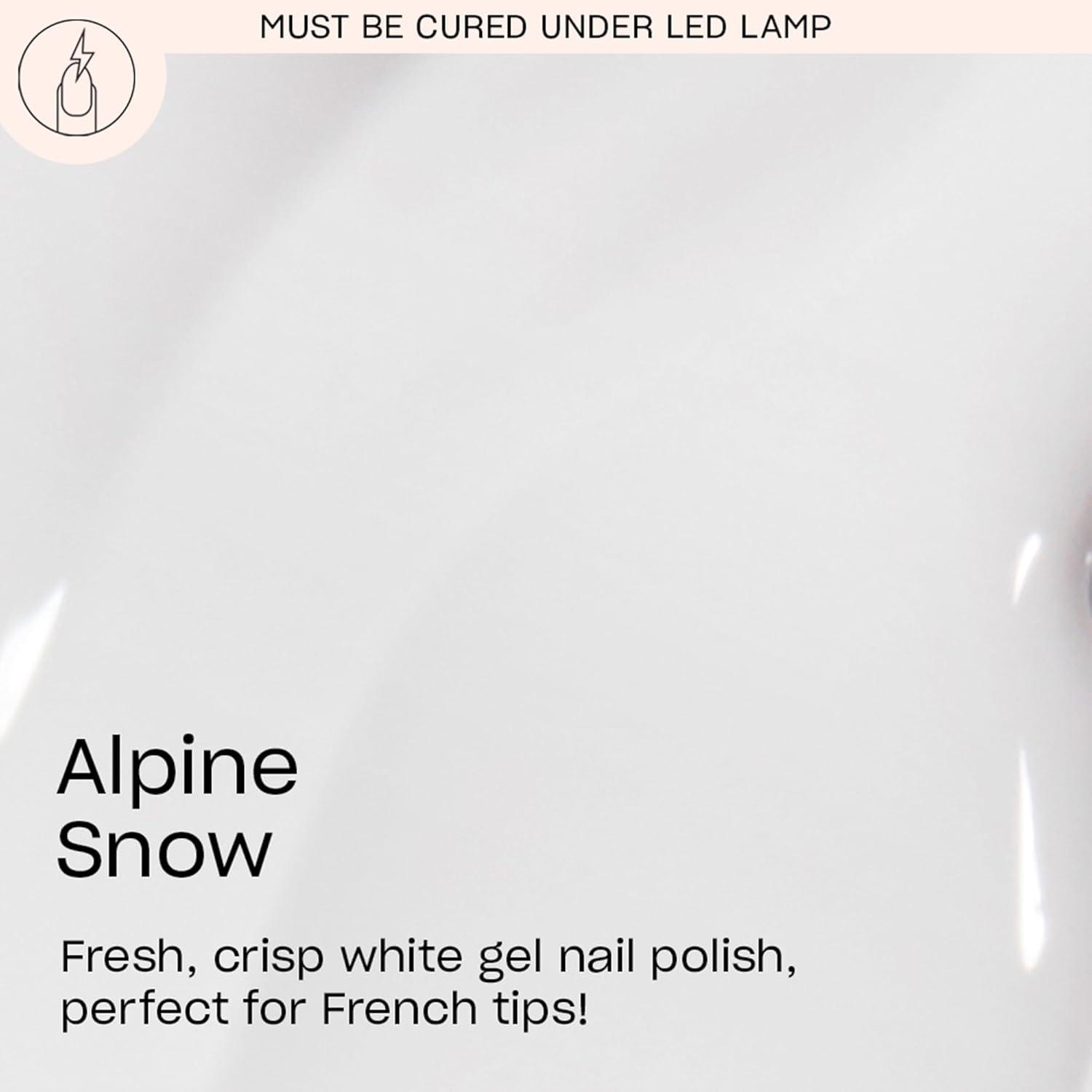 imageOPI GelColor LED Cure Gel Nail Polish  White Gray ampamp Black Shades  SalonQuality Shine LongLasting Wear  Easily Soak Off Removal  Vegan ampamp HEMA Free  05 Fl OzAlpine Snow  Opaque Soft White