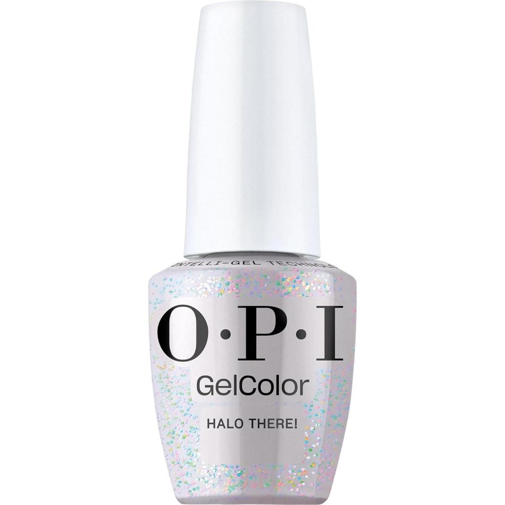 imageOPI GelColor LED Cure Gel Nail Polish  White Gray ampamp Black Shades  SalonQuality Shine LongLasting Wear  Easily Soak Off Removal  Vegan ampamp HEMA Free  05 Fl OzHalo There  Opaque Bright Silver Glitter