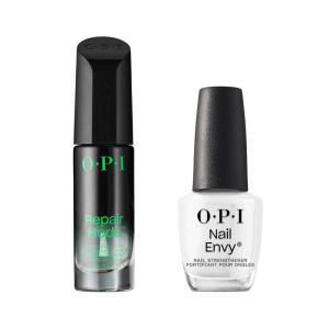 imageOPI Repair Mode Bond Building Nail Serum Patented UltiPlex Technology  Keratin Protein Clear 03 fl oz  OPI Nail Envy Nail Strengthening Treatment Alpine Snow 05 fl oz Vegan Formula