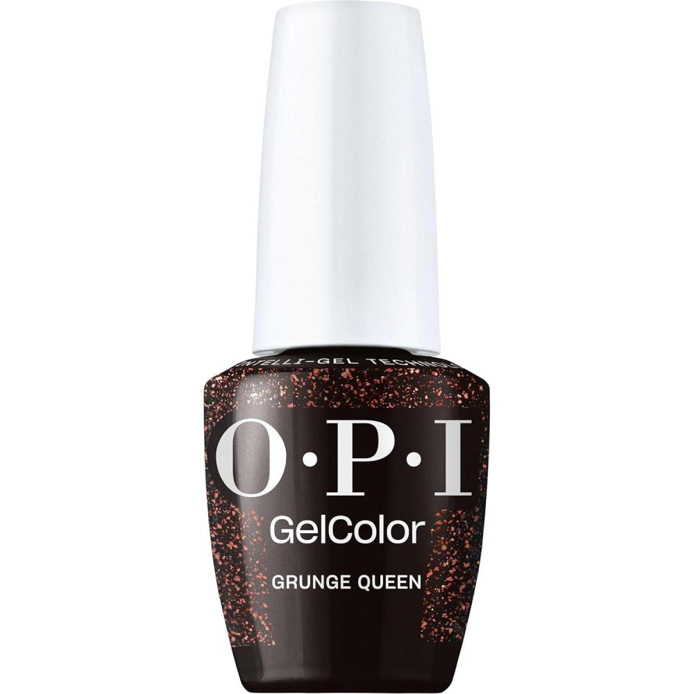 imageOPI GelColor  Opaque Crme and Sheer Shades  Long Lasting UV Cure Gel Nail Polish with High Shine  Vegan ampamp HEMA Free  Whats Your Manitude  Fall 2025Grunge Queen  SemiSheer Dark RedCopper Shimmer
