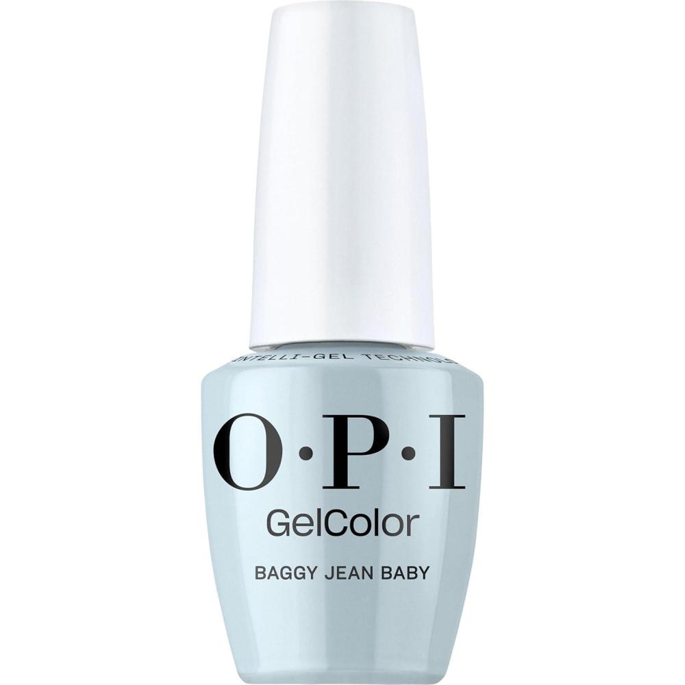 imageOPI GelColor  Opaque Crme and Sheer Shades  Long Lasting UV Cure Gel Nail Polish with High Shine  Vegan ampamp HEMA Free  Whats Your Manitude  Fall 2025Baggy Jean Baby  Opaque Cool Blue Gray