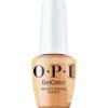 imageOPI GelColor LED Cure Gel Nail Polish  Yellow ampamp Orange Shades  SalonQuality Shine LongLasting Wear  Easily Soak Off Removal  Vegan ampamp HEMA Free  05 Fl OzBeauty School Popout  Sheer Pastel Orange with Gold Shimmer
