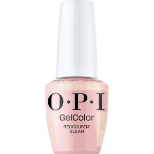imageOPI GelColor LED Cure Gel Nail Polish  Pink ampamp Purple Shades  SalonQuality Shine LongLasting Wear  Easily Soak Off Removal  Vegan ampamp HEMA Free  05 Fl OzReoccurin Gleam  Sheer Pastel Pink Shimmer