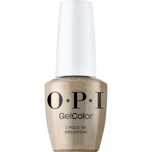 imageOPI GelColor LED Cure Gel Nail Polish  Yellow ampamp Orange Shades  SalonQuality Shine LongLasting Wear  Easily Soak Off Removal  Vegan ampamp HEMA Free  05 Fl OzI Mica Be Dreaming  Opaque Bright Warm Metallic Gold Shimmer
