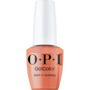 imageOPI GelColor LED Cure Gel Nail Polish  Yellow ampamp Orange Shades  SalonQuality Shine LongLasting Wear  Easily Soak Off Removal  Vegan ampamp HEMA Free  05 Fl OzKeep It Surreal  Sheer Pastel Coral Shimmer
