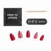 image:imageOPI Sticking Point Big Apple Pie  Short Almond Opaque Bold Red with White Gingham Nail Art Instant No Glue Press On Nails  30 Count with Adhesive Tabs  DamageFree Wear  Spring 2026