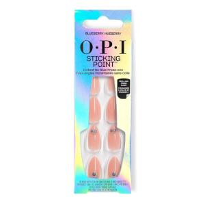 image:imageOPI Sticking Point  Instant No Glue Press On Nails  30 Count with Adhesive Tabs  Short Round Almond and Squoval  DamageFree Wear  Spring 2026Blueberry Hueberry  SemiSheer Neutral Peach