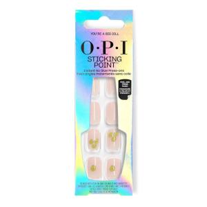 image:imageOPI Sticking Point  Instant No Glue Press On Nails  30 Count with Adhesive Tabs  Short Round Almond and Squoval  DamageFree Wear  Spring 2026Youre a Big Dill  Opaque Warm Beige