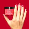 image:imageOPI Powder Perfection  Opaque Sheer Crme Nail Dipping Powder  Up to three Weeks of HighShine Wear  Acrylic Alternative  The New OPIcons Collection  Spring 2026Big Apple Energy  SemiSheer Bright Scarlet Red with Shimmer