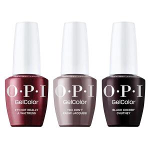 image:imageOPI GelColor Iconic Shades Gel Nail Polish Trio Bundle  Im Not Really a Waitress  You Dont Know Jacques  Black Cherry Chutney Crme UV Cure Gel Polish Colors