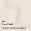 image:imageOPI Nail Lacquer Nail Polish  Crme Shimmer and Glitter Chip Resistant NailPolish  Fast Drying Streak Free Formula  Supergirl Limited Edition CollectionMy Kryptonite  SemiSheer Soft White Silver Pearl