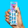 image:imageOPI Sticking Point  Instant No Glue Press On Nails  30 Count with Adhesive Tabs  Round Almond amp Square Shapes  DamageFree Wear  Supergirl Limited Edition CollectionPlanetary Pop  Short Almond Opaque Bright Cool Blue