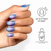 image:imageOPI Sticking Point  Instant No Glue Press On Nails  30 Count with Adhesive Tabs  Round Almond amp Square Shapes  DamageFree Wear  Supergirl Limited Edition CollectionAura We There Yet  Short Round Opaque Dark Cool Blue with Nail Art