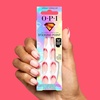 image:imageOPI Sticking Point  Instant No Glue Press On Nails  30 Count with Adhesive Tabs  Round Almond amp Square Shapes  DamageFree Wear  Supergirl Limited Edition CollectionStardust Yourself Off  Short Round Opaque Soft Warm Nude Red Glitter Frech Tip