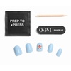 image:imageOPI Sticking Point  Instant No Glue Press On Nails  30 Count with Adhesive Tabs  Round Almond amp Square Shapes  DamageFree Wear  Supergirl Limited Edition CollectionShes a Hero  Short Round Opaque Cool Blue Star Logo