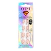 image:imageOPI Sticking Point  Instant No Glue Press On Nails  30 Count with Adhesive Tabs  Round Almond amp Square Shapes  DamageFree Wear  Supergirl Limited Edition CollectionTake Up Space  Medium Square Opaque Soft Peach Gold Stars