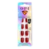 Red-y to Argo | Medium Square Opaque Bright Warm Red with Gold Glitter