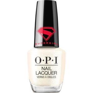 image:imageOPI Nail Lacquer Nail Polish  Crme Shimmer and Glitter Chip Resistant NailPolish  Fast Drying Streak Free Formula  Supergirl Limited Edition CollectionMy Kryptonite  SemiSheer Soft White Silver Pearl