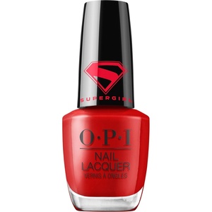 image:imageOPI Nail Lacquer Nail Polish  Crme Shimmer and Glitter Chip Resistant NailPolish  Fast Drying Streak Free Formula  Supergirl Limited Edition CollectionCape it Real  Opaque Bright Warm Red Orange Crme