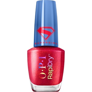 image:imageOPI RapiDry Quick Dry Nail Polish  Crme amp Shimmer Finishes  Smudge Proof Fast Drying in 60 Seconds  Vegan Formula  Supergirl Limited Edition CollectionBattle Redy  Opaque Bright Warm Red Shimmer